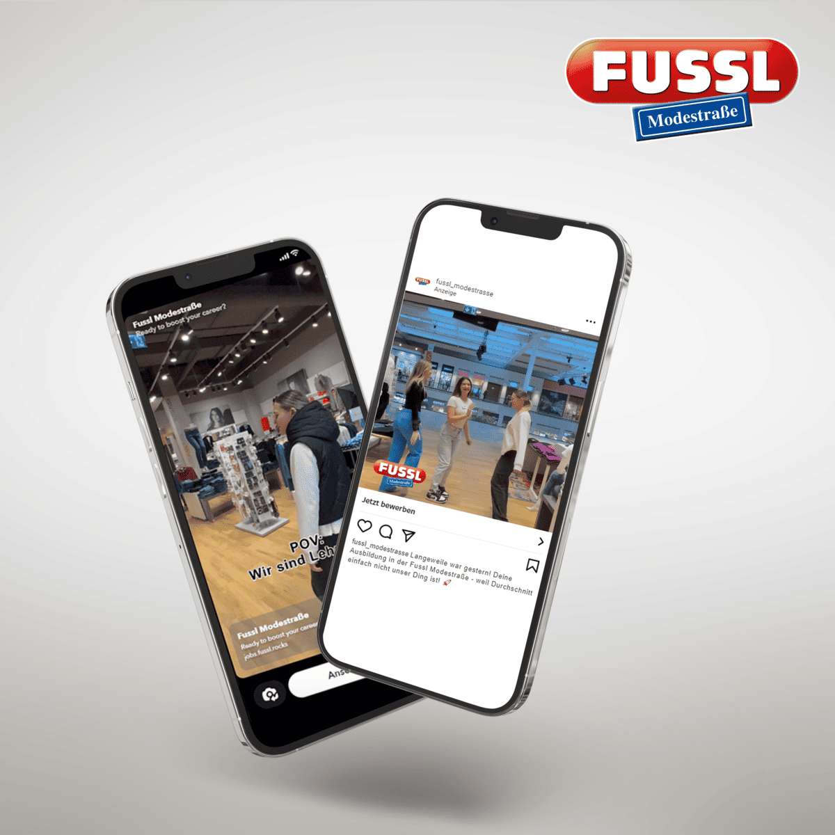 Fussl Modestraße Werbeanzeigen auf dem Handy